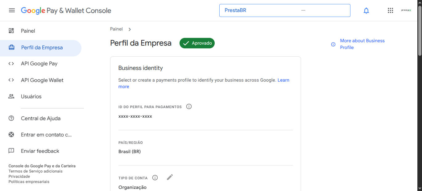 Pagamento via Cartão de Crédito com Google Pay - Módulo PagBank