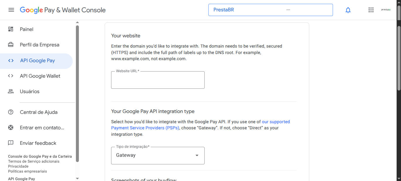 Pagamento via Cartão de Crédito com Google Pay - Módulo PagBank