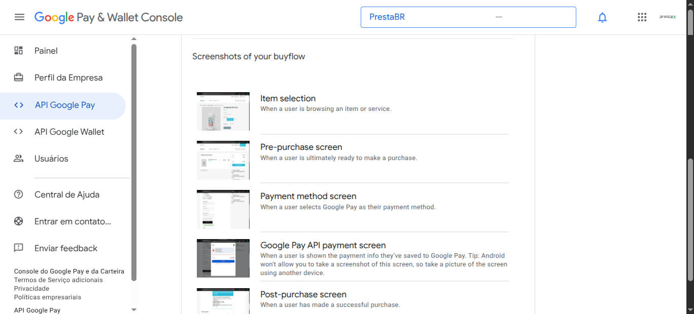 Pagamento via Cartão de Crédito com Google Pay - Módulo PagBank
